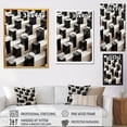 thumbnail image 4 of Designart "Abstract Power Panels in Black and White III" Abstract Canvas Wall Art - Modern Black Line Art Bedroom Canvas Wall Art, 4 of 6