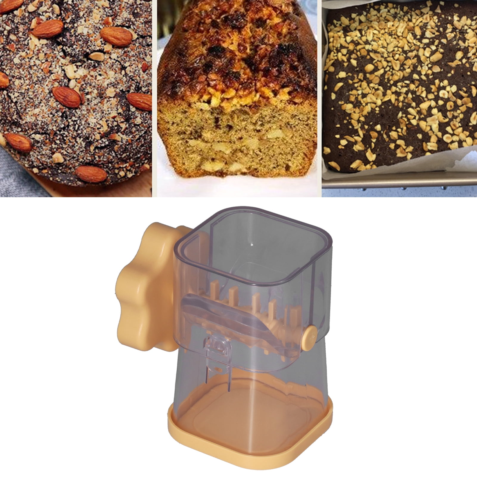 EZSPTO Manual Nut Chopper Effortless Easy to Hand Crank Nut Grinder for