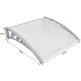 thumbnail image 1 of Marquesina para Puertas Ventanas Toldo Refugio de Nieve, Porche Delantero, Sombra Exterior, Techo, hecho en Cubierta de Policarbonato (76x120cm, Gris-Blanco) esquí esquí Gafas de esquí, 1 of 5