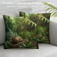 thumbnail image 3 of Orinice Snail Ferns Graphic Decorative Cushion Throw Pillow Cover for Home Living Room Sofa Bed, Spring Style, 1PC Square 18x18in, 3 of 5