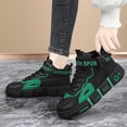 thumbnail image 5 of NOKIO Men's Fashion Sneakers High Top Skate Shoes Versatile Street Sport Shoes with Adjustable Strap, Lightweight 𝖫a𝖼e Up Running Shoes Cushion Thick Sole Shoes, 5 of 7