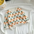 thumbnail image 2 of Bjutir Girl Shirts Children Plus Sweater Autumn Winter Boys Sweater Thick Long Sleeve Christmas Deer Clothes Warm Clothing Clothes Cute Print Girls Tops,Orange,6-7 Years, 2 of 5