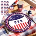 thumbnail image 1 of weibbin Patriotic Independence Day Themed Party Tableware Disposable 16PCS Paper Plates Set for Celebration 7", 1 of 6