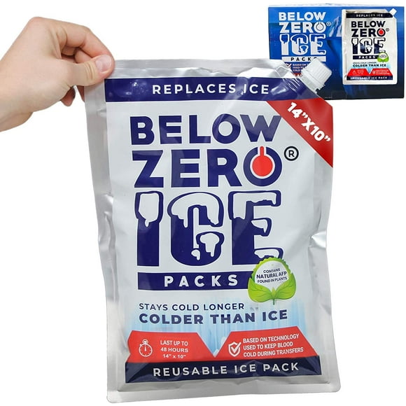 Paquetes de Hielo Reutilizables Below Zero Grandes 14x10 (Paquete de 2)