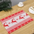thumbnail image 5 of Uutvery Christmas Table Mat Set 16.53x11.02In Non Slip Double Thick Linen Heat Insulation Pad Placemats for Restaurant Home Dining Holiday Decor Wipe Clean Durable Natural Decor, 5 of 6