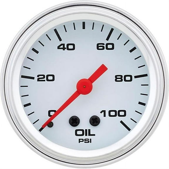Mechanical Oil Pressure Gauge, 2-1/16 Inch, White