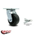 thumbnail image 2 of 4 Inch Polyolefin Swivel Caster with Ball Bearing and Swivel Lock Service Caster, 2 of 2