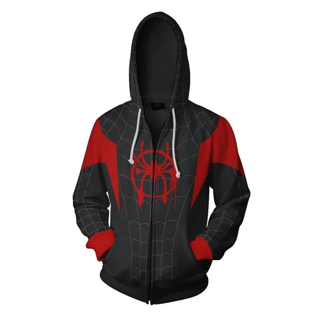Männer Frauen Cosplay Jacke Super Spinne Held Meilen Morales die erstaunliche Reiß verschluss Kapuze Sudaderas con capucha Sudaderas 3D Mantel Trainings anzug