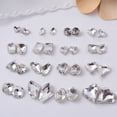 thumbnail image 2 of 30Pcs Nail Rhinestones Transparent Pointed Bottom Shaped Super Shiny Three-dimensional Anti-fall DIY Nail Art Faux Crystal Water Drop Love Heart Butterfly Nail Jewelries Decorations for Women, 2 of 8
