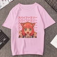 thumbnail image 5 of Camiseta estampada de Manga Anya Forger para mujer, remera de Anime Rosa divertida de la familia Spy X, playera informal Harajuku de Manga corta para mujer, 5 of 5
