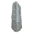 thumbnail image 4 of Elegant Emily Women's 100% Polyester Fleece Zipper Front Duster Robe-Grey Coffee Lover-3X, 4 of 6