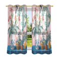 thumbnail image 6 of Yayeee Window Curtains Light Filtering 63"x42" Grommet Panel Pair Home Living Room Decor, Vibrant Flowers, 6 of 7