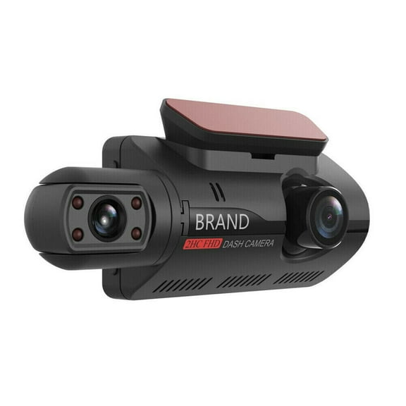 Dual Lens Car DVR Dash Cam - 1080P Video Recorder with G-Sensor Front and Inside Camera Black