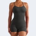 thumbnail image 4 of Women Backless Tummy Control Jumpsuits High Waist Workout Jumpsuits Sleeveless V Back Scrunch Yoga Rompers, 4 of 9