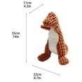 thumbnail image 2 of Durable Dog Toys For Aggressive Chewers, Green Plush Dinosaur Dog Chew Toy - Durable Squeaky Toy With Corduroy Outer, Soft Pp Cotton Inner, Double-Layer Fabric, Supports Oral, 2 of 2
