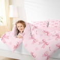 thumbnail image 3 of Erosebridal Cartoon Flowers Bow Tie Twin Bedding Sets 7-Piece for Girls Women,Japanese Style Cherry Blossoms Bedding Comforter Set for Kids Teens,Pink Reversible,Luxury Bedroom Decor, 3 of 6