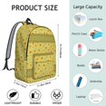 thumbnail image 5 of Sunflower and Stripe Green Pattern Backpack for School, Cute School Bag with Adjustable Shoulder Straps and Padded Back, 15.7"x11.8"x5.5", 5 of 5