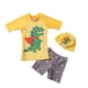 thumbnail image 1 of Odeerbi 1-8 Años Niños Traje de Baño de Entrenamiento Atlético de Tres Piezas Con Conjunto de Gorra de Baño Traje de Baño de Surf de Playa de Verano Ropa de Playa Linda de Dinosaurio, 1 of 3