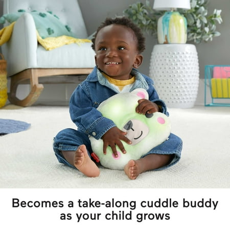 Fisher-Price Lights & Lullabies Polar Bear Soother Crib-Attach Baby Sound Machine with Music, Infant
