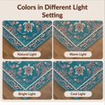 thumbnail image 7 of Design&I 9'x12' Washable Area Rug Snag-Free Coral Reef Nautical Border Motifs Marine Ocean Fish Turtle Mosaic Playful for Dining Room, Basement, Large Office, 7 of 7