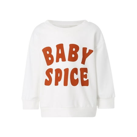 

Seyurigaoka Mother-Kid Fall Sweatshirt Letters Print O-Neck Long Sleeves Jumper