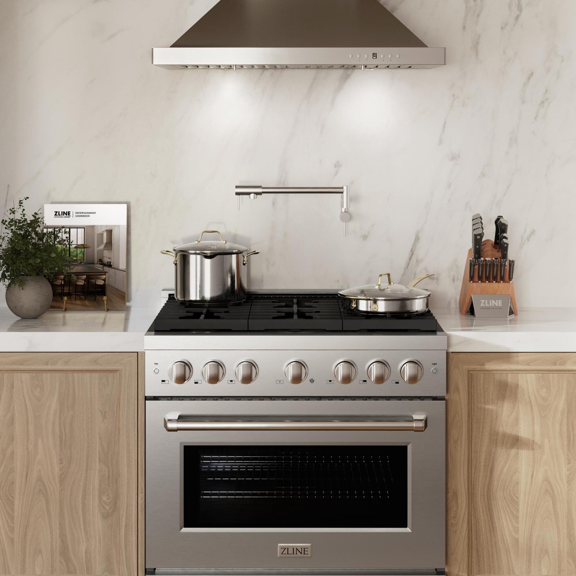 Zline Sgr-Br-36 Paramount 36" Wide 5.2 Cu. Ft. Free Standing Gas Range - Stainless Steel
