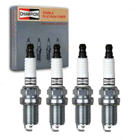 4 pc Champion Double Platinum Spark Plugs compatible with Hyundai Elantra 2.0L L4 2004-2010