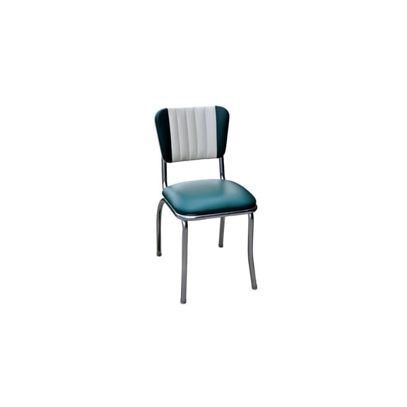 Chrome Diner Chair - Channel Back Restaurant Kitchen Bar Stool