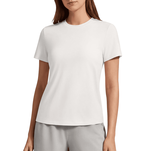 G4Free Soft Lyocell Quick Dry Workout Tops for Women - Running Yoga Athletic Gym Casual Short Sleeve T-Shirt Breathable