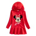thumbnail image 1 of Disney Minnie Mouse otoño niñas suéter con capucha vestido de dibujos animados bebé Mickey algodón hoja de loto vestido Casual ropa de niña vestidos 130cm zhangmengya  CONDUJO, 1 of 2