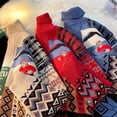 thumbnail image 3 of Suéter de árbol de Navidad Retro americano para hombres y mujeres, abrigo de suéter acolchado de terciopelo, moda urbana Y2K, cuello alto suelto, nuevo, 3 of 4