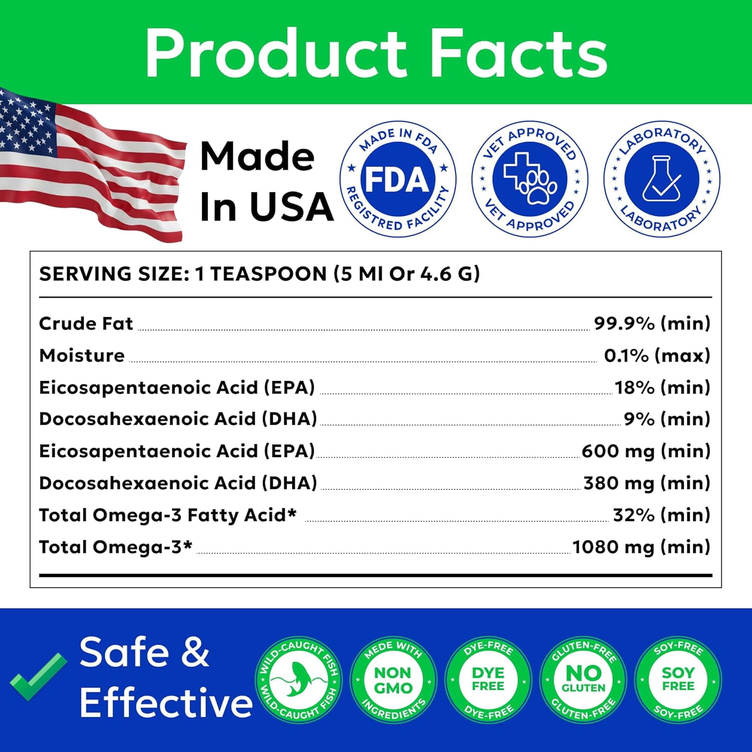 Bark&Spark Omega-3 Fish Oil Liquid for Dogs - Wild Alaskan Salmon Oil - EPA & DHA, Skin & Coat, Itch & Allergy Relief, Joint Health