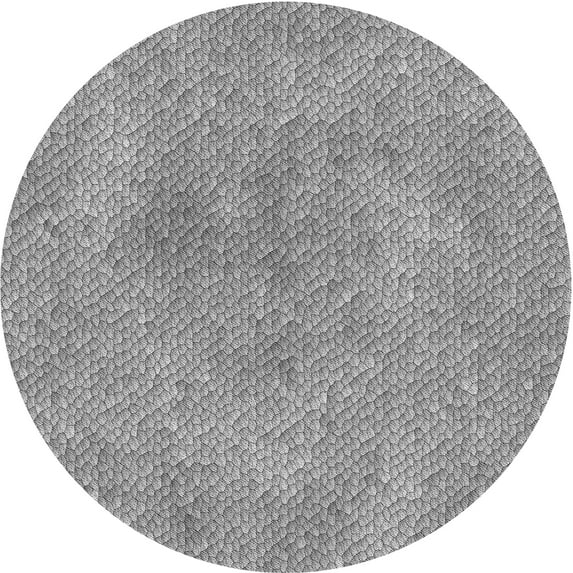 Ahgly Company Indoor Round Patterned Gray Cloud Gray Area Rugs, 5' Round