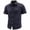 Blue, variant on Mens Cargo Shirts Plus Size Button Down Quick Dry Shirts with Pockets Casual Lightweight Breathable Collared Shirts for Travel Black XXL