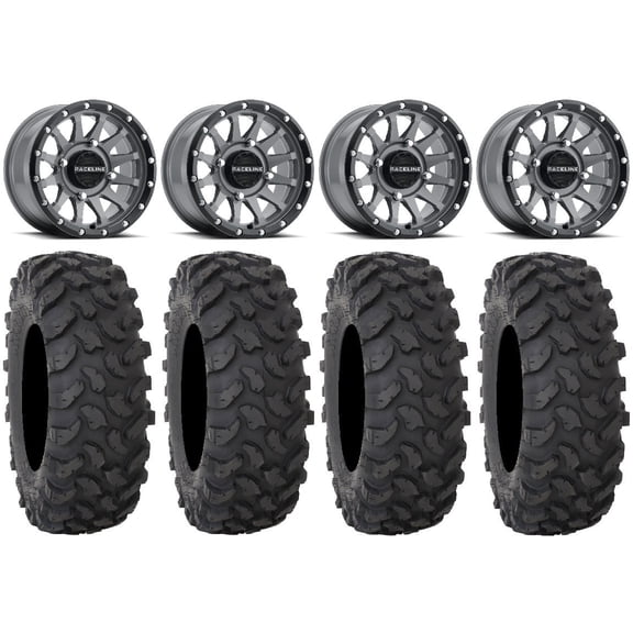 Raceline Trophy 15" Grey Wheels 32" XTR370 Tires Sportsman RZR Ranger