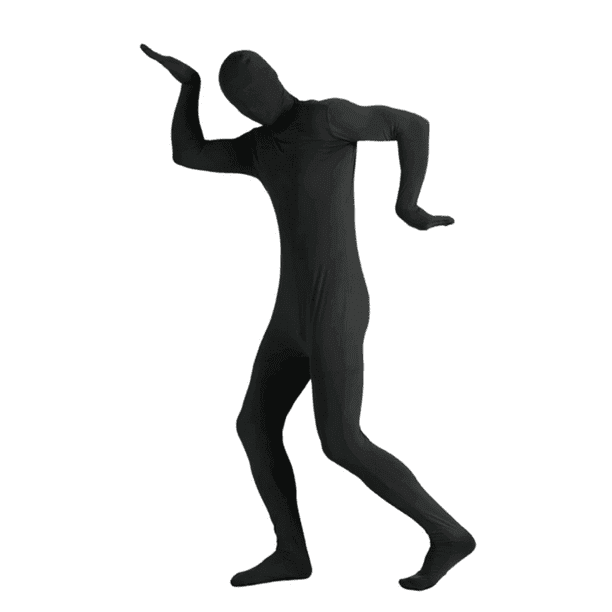 Body completo Zentai negro para hombre y mujer, disfraz de Halloween, carnaval, cosplay, mono ajustado de licra