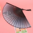 thumbnail image 4 of Bamboo Exquisite Handheld Folding Hand Fan, Fan, For Hot Day Summer Type 1, 4 of 8