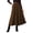 Brown, variant on Retro Elegant High Waist Plaid Skirt A- Line Long Skirt Autumn Winter New Style for Women Polyester