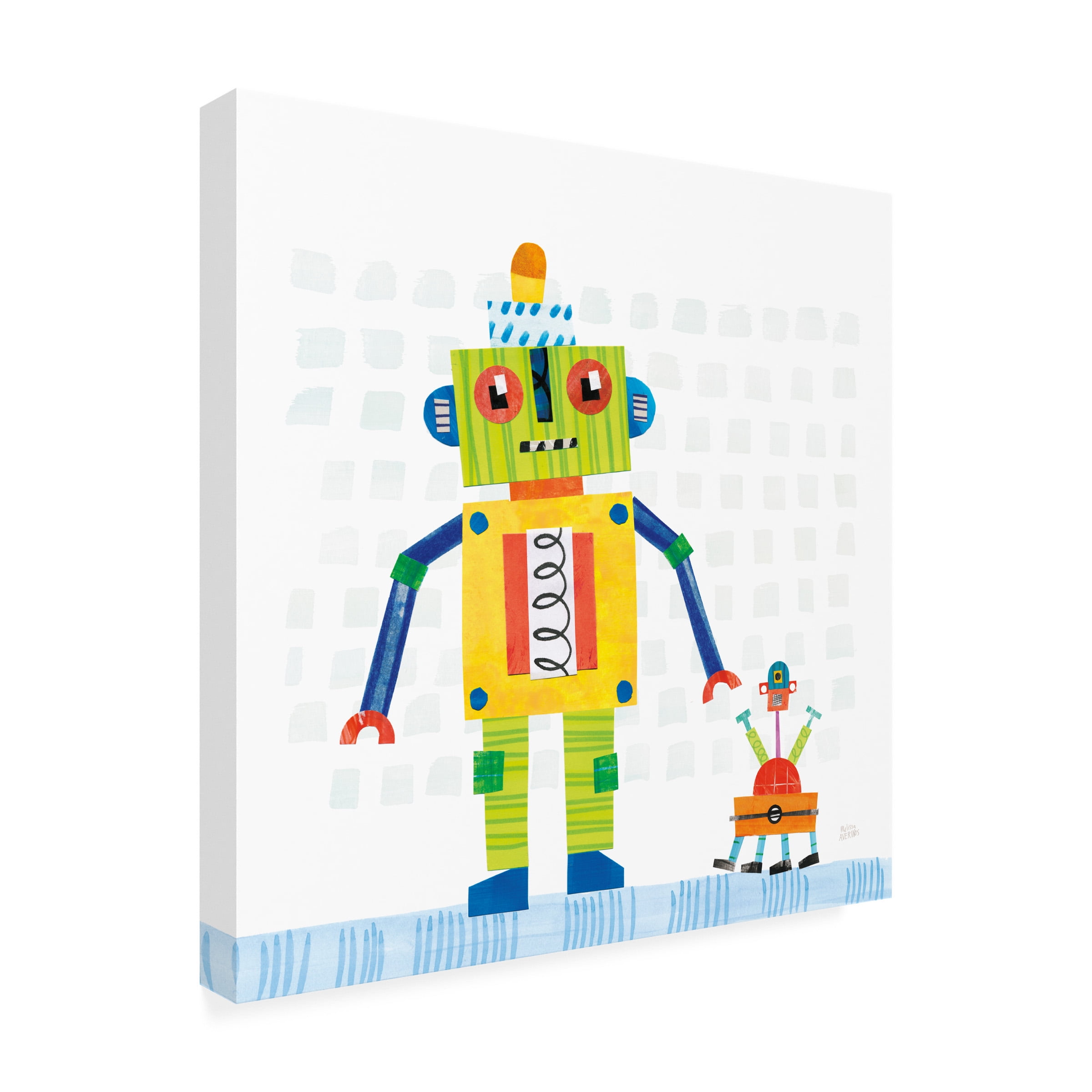 Melissa Averinos 'Robot Party IV on Square Toys' Canvas Art