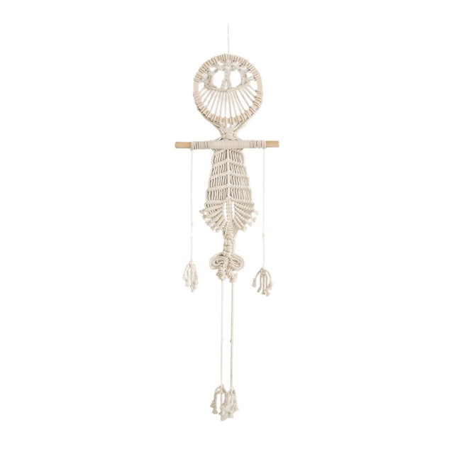 Tapiz de esqueleto humano, estilo bohemio, decoración para el hogar, regalo de Halloween Blanco