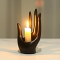thumbnail image 2 of Shisuyan 1pc Modern Candle Stand Resin Candlestick Desktop Candle Stick Desktop Adornment, 2 of 9