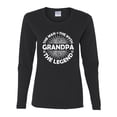 thumbnail image 2 of Wild Bobby, Grandpa Man Myth Legend Funny Dad Uncle Papa Dad Gift, Father's Day, Women Graphic Long Sleeve Tee, Black, Small, 2 of 4