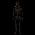 thumbnail image 3 of Skeleton Onesie Halloween Costume, Full Zip Hooded Skeleton Jumpsuit, Spooky Halloween Party COS Outfit, Cozy Skull Body Suit for Cosplay & Masquerade, Black & White, 3 of 14