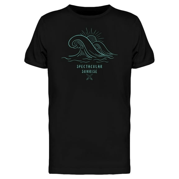 Surf Wave.Vintage Tropical  T-Shirt Men -Image by Shutterstock, Male 3X-Large