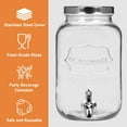 thumbnail image 3 of Glass Drinks Dispenser for Parties, 2 PACK 1 Gallon Beverage Dispenser with Stand for Juice and Iced Tea, Water Jug Dispenser for Lemonade, Party Essential Beverage Pitcher with Spout, 3 of 8