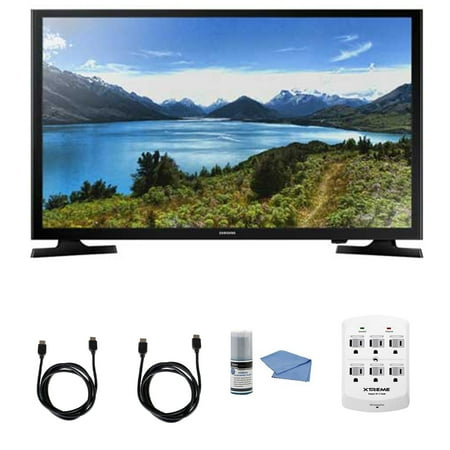 Samsung UN32J4000 – 32-Inch LED HDTV J4000 Series + Hookup Kit – Includes TV, 6 Outlet Wall Tap Surge Protector with Dual 2.1A USB Ports, HDMI Cable 6′ and Performance TV/LCD Screen Cleaning Kit Samsung UN32J4000 – 32-Inch LED HDTV J4000 Series + Hookup Kit – Includes TV, 6 Outlet Wall Tap Surge Protector with Dual 2.1A USB Ports, HDMI Cable 6′ and Performance TV/LCD Screen Cleaning Kit