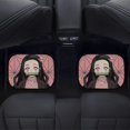 thumbnail image 4 of Kamado Nezuko Print Car Mats Set 4-Piece All Weather Front & Rear Mats Car Floor Carpet Protector Mat for Most Car, 4 of 7