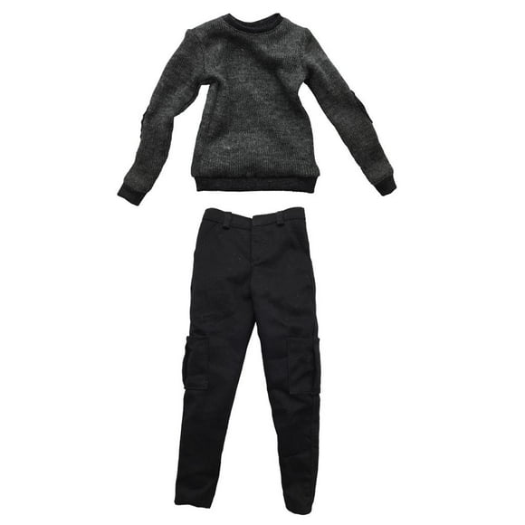 1/6 suéter de punto para hombre con cuello en R + pantalones casuales para de acción '' Yotijar figura de acción suéter de punto