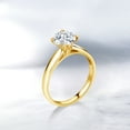 thumbnail image 4 of Gem Stone King 10K Yellow Gold Solitaire Ring Set with 7mm Round White Zirconia (Size 5), 4 of 4