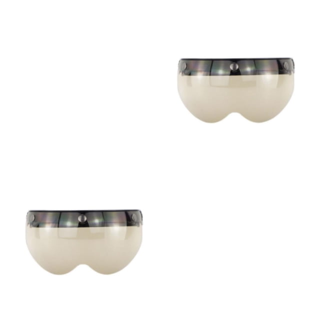 sweethay Casco de motocicleta Universal con visera en forma de W, cascos con pantalla a prueba de viento, accesorios de modificación mejorados, Leonado 2piezas